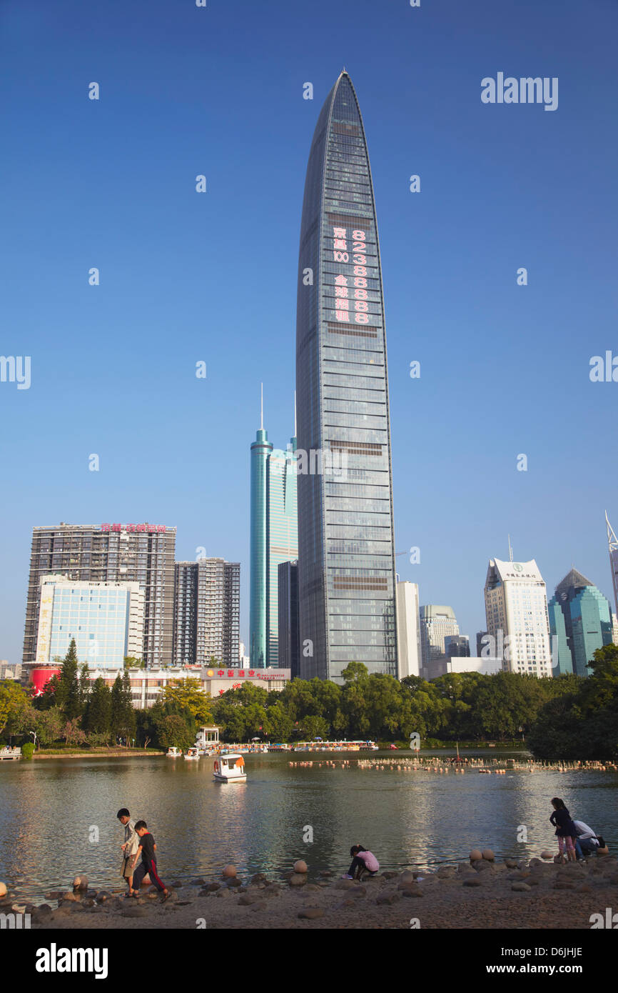 Kingkey 100 Finance Building, Shenzhen, Guangdong, China, Asien Stockfoto