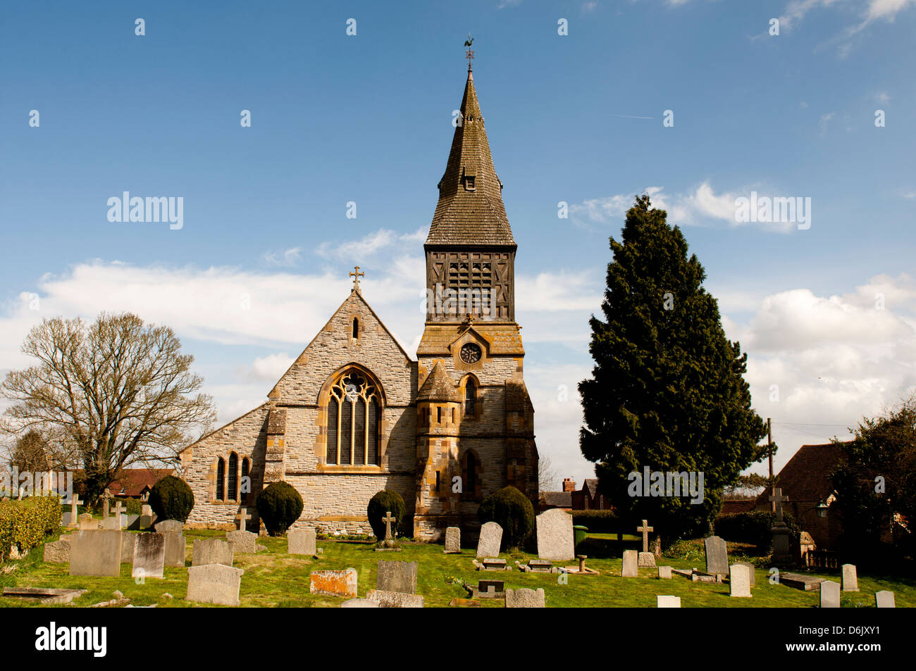 St.-Andreas Kirche, Temple Grafton, Warwickshire, UK Stockfoto