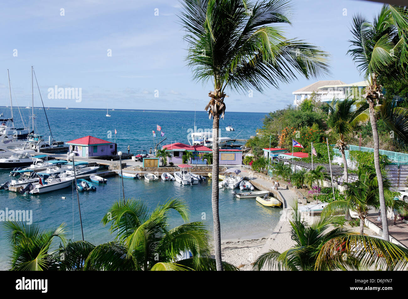 Der Leverick Bay Resort &amp; Marina, Virgin Gorda, Britische Jungferninseln, Karibik, Karibik, Mittelamerika Stockfoto