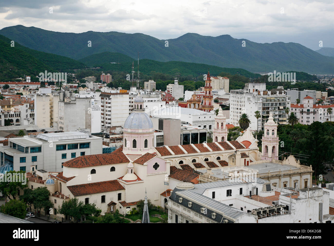 Skyline von Salta Stadt, Argentinien, Südamerika Stockfoto