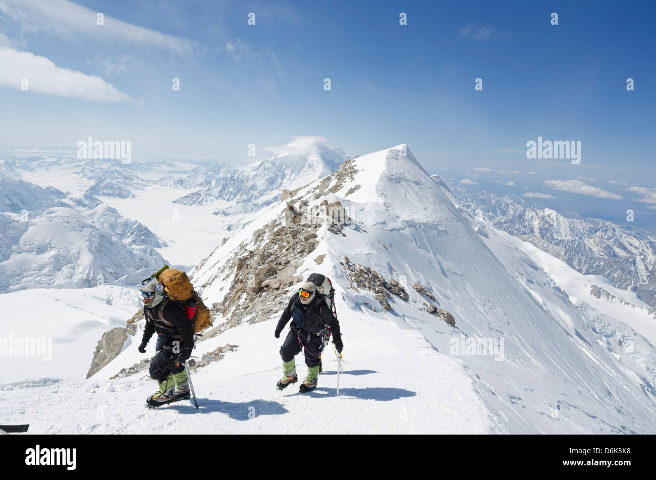 Klettern Expedition auf Mt McKinley, 6194m, Denali National Park, Alaska, Vereinigte Staaten von Amerika, USA Stockfoto