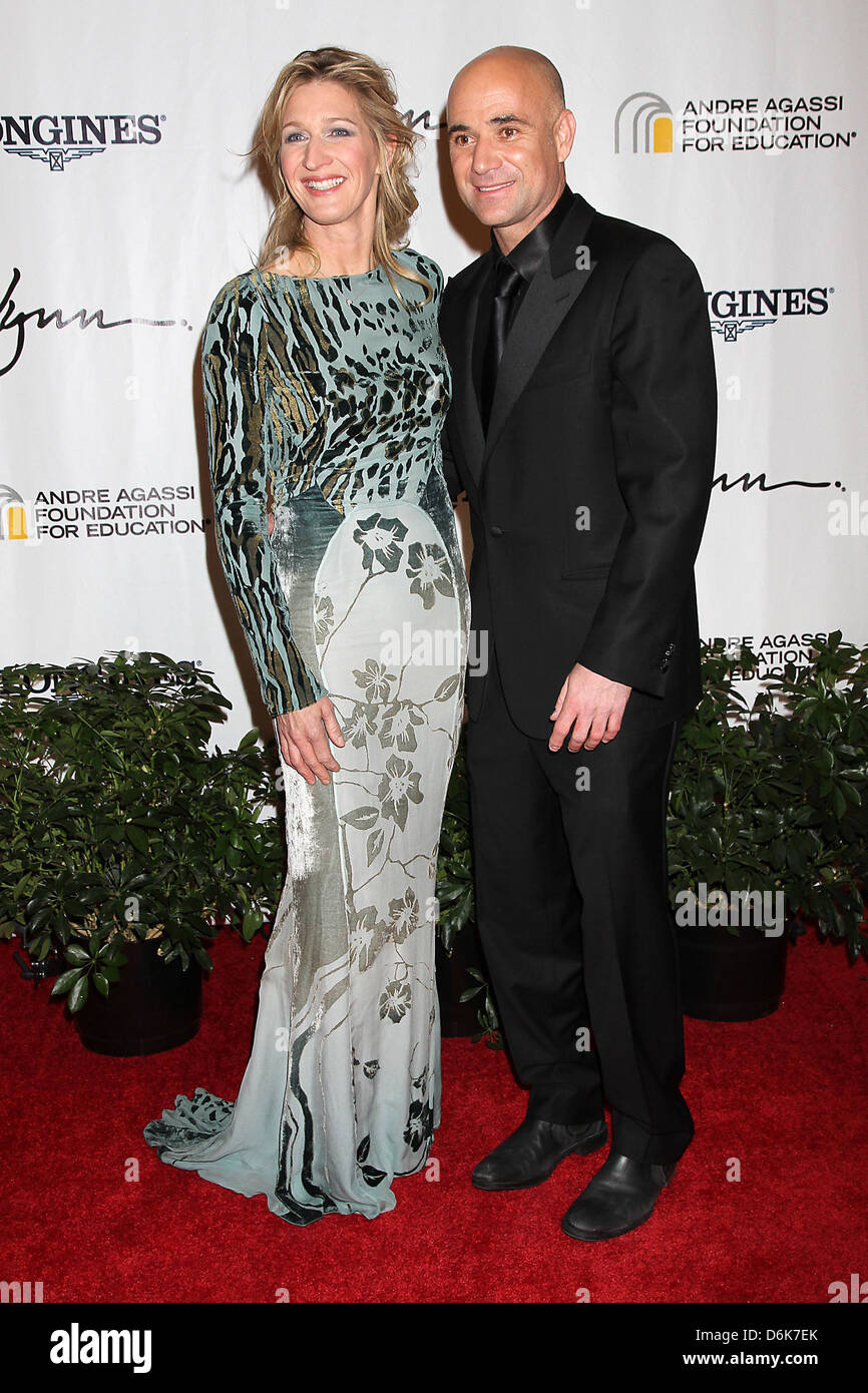 Andre Agassi, Steffi Graf Andre Agassi Grand Slam für Kinder im Wynn Resort and Casino Las Vegas, Nevada - 29.10.11 Stockfoto