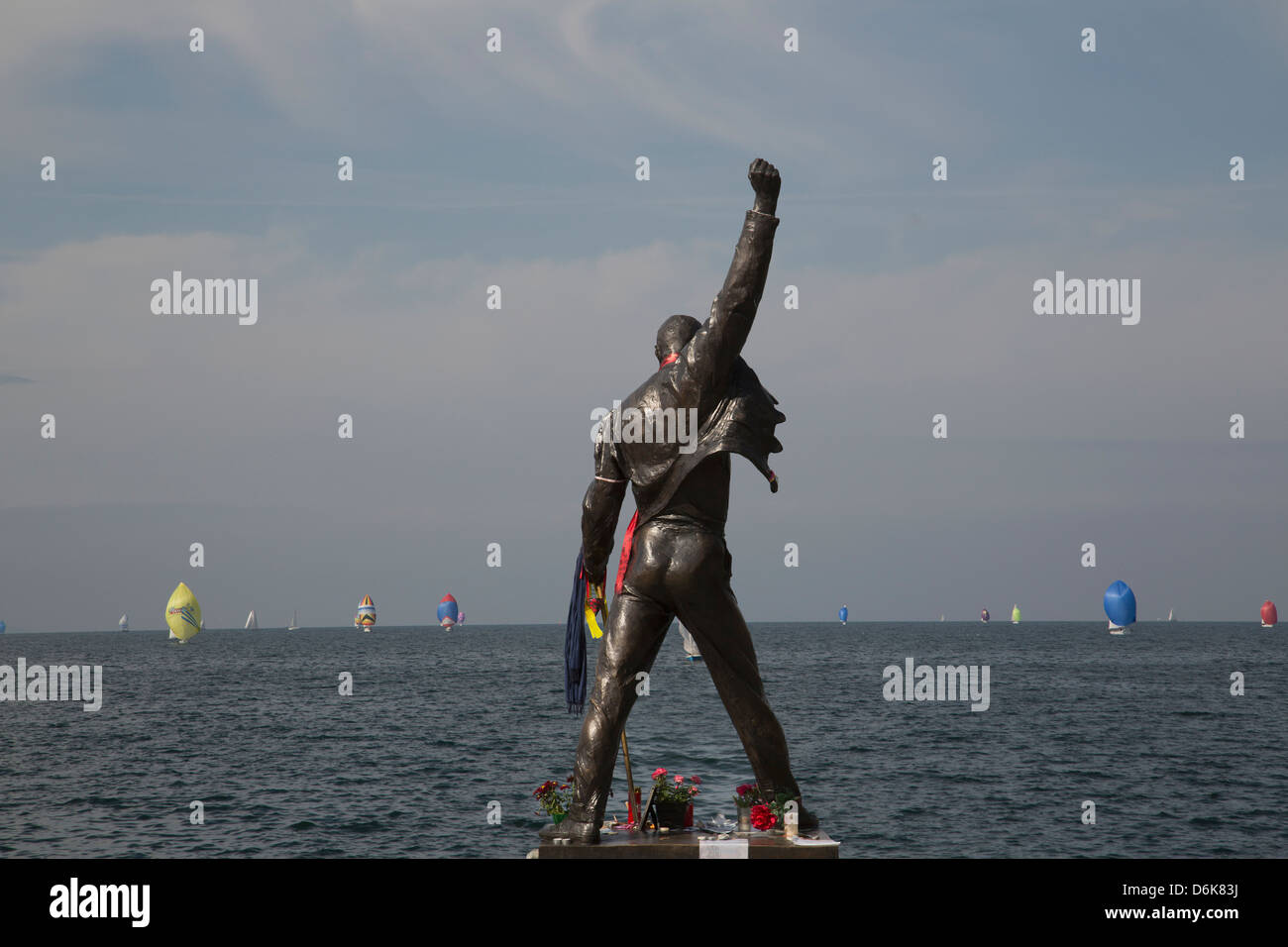 Statue von Freddie Mercury, Montreux, Kanton Waadt, Schweiz, Europa Stockfoto