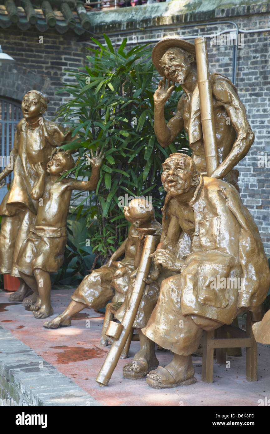 Statuen am Chen Clan Akademie, Guangzhou, Guangdong, China, Asien Stockfoto