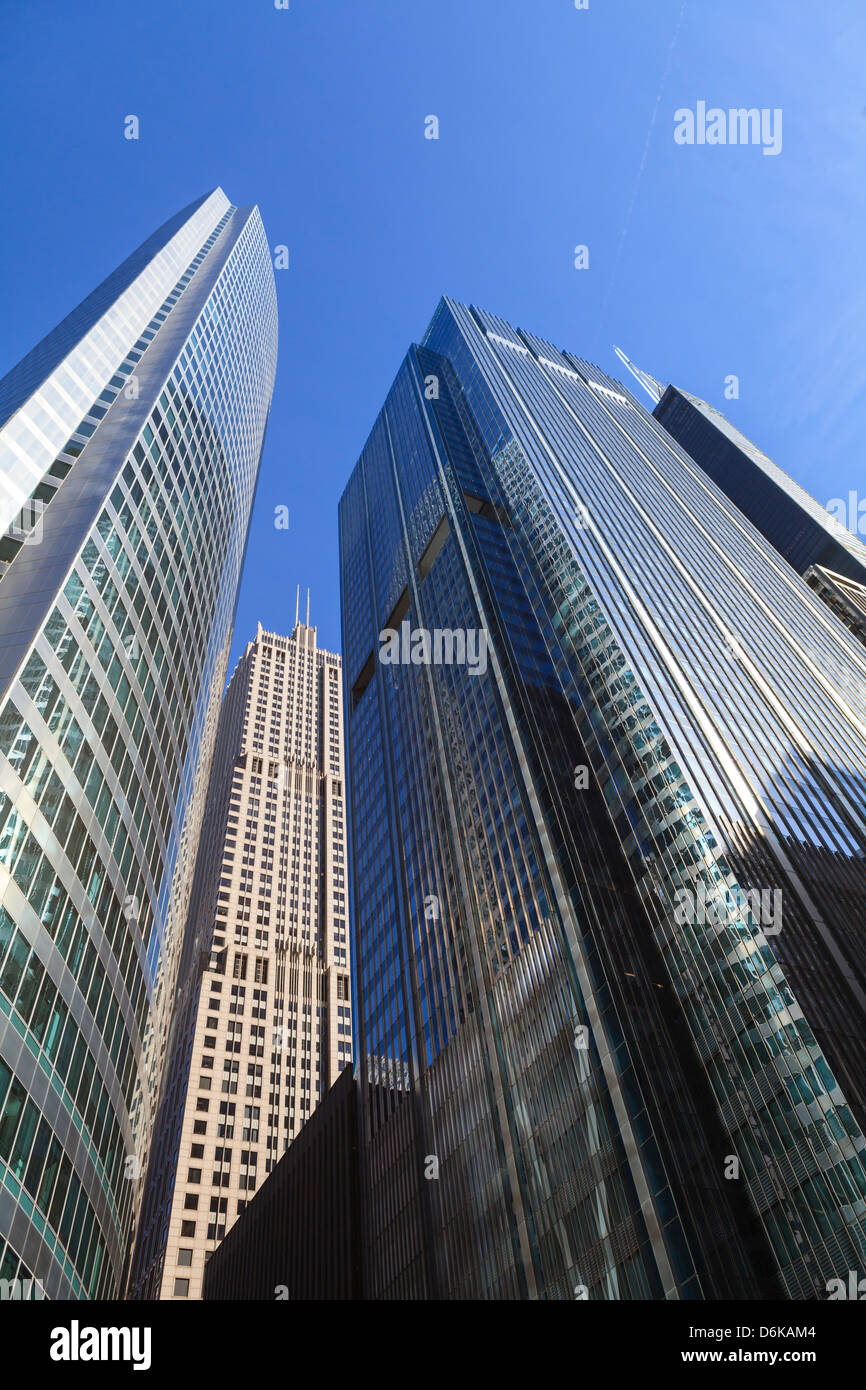 Moderne Wolkenkratzer, Chicago, Illinois, Vereinigte Staaten von Amerika, Nordamerika Stockfoto