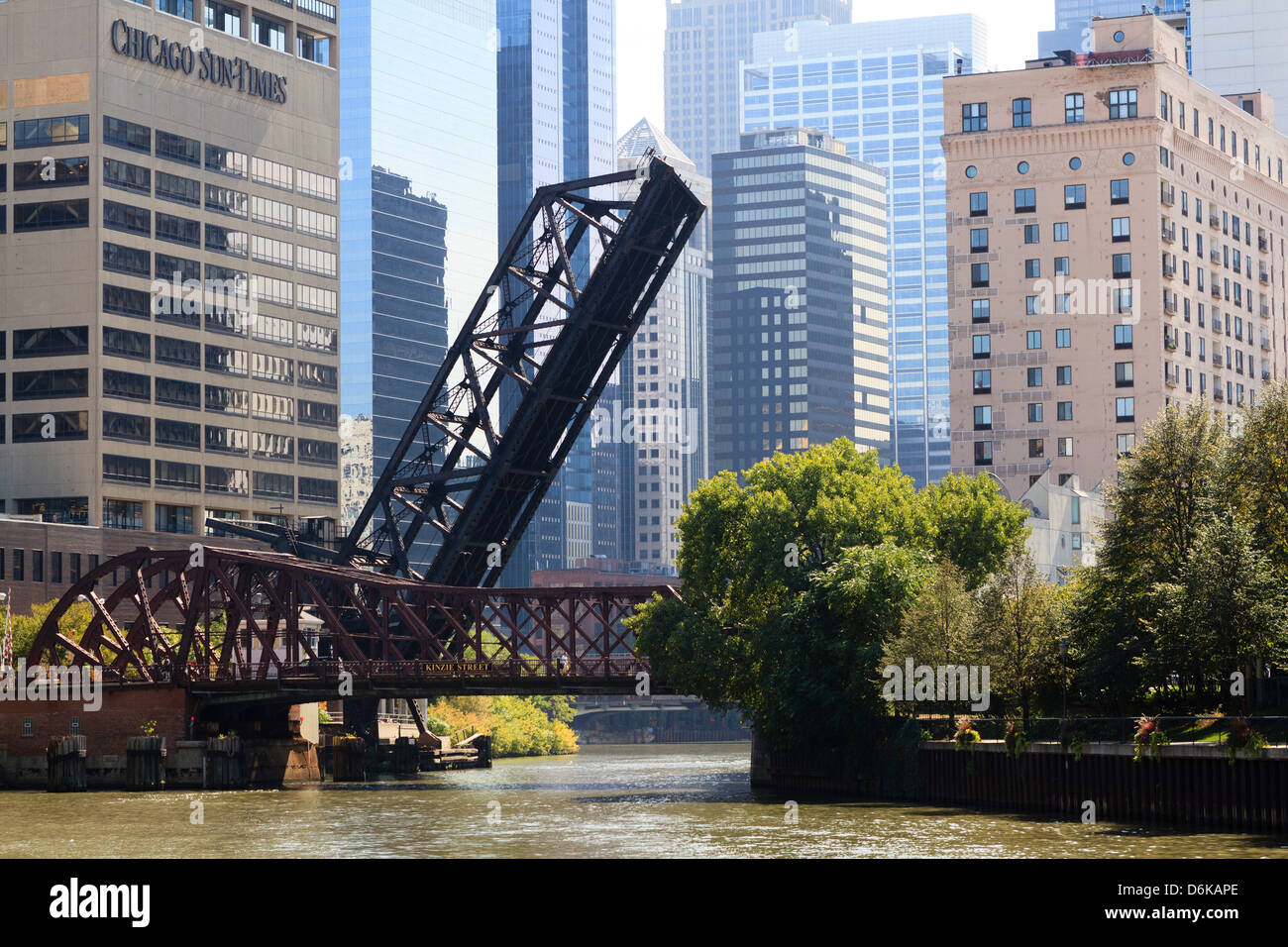 Chicago River Szene, Chicago, Illinois, Vereinigte Staaten von Amerika, Nordamerika Stockfoto