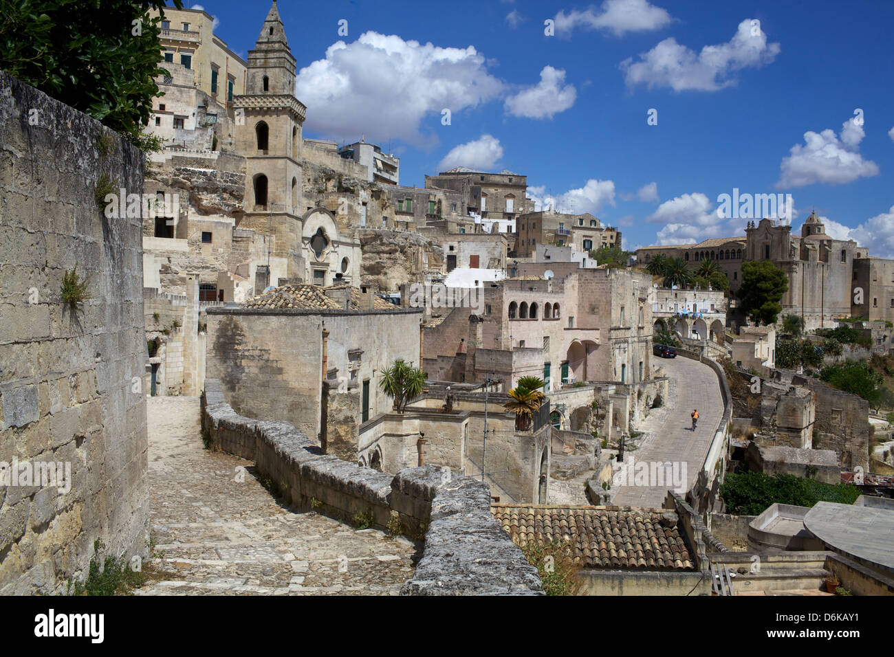 Blick auf die Stadt Matera in Basilikata, Italien, Europa Stockfoto