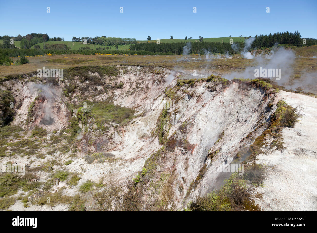 Krater des Mondes, Wairakei Valley, New Zealand Stockfoto