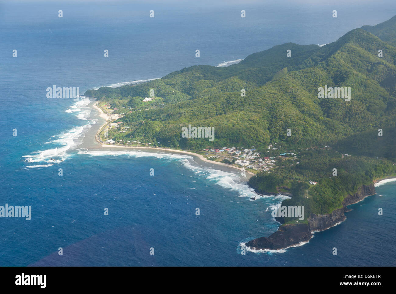Luftbild der Insel Tutuila in AmerikanischSamoa, Südsee, Pazifik