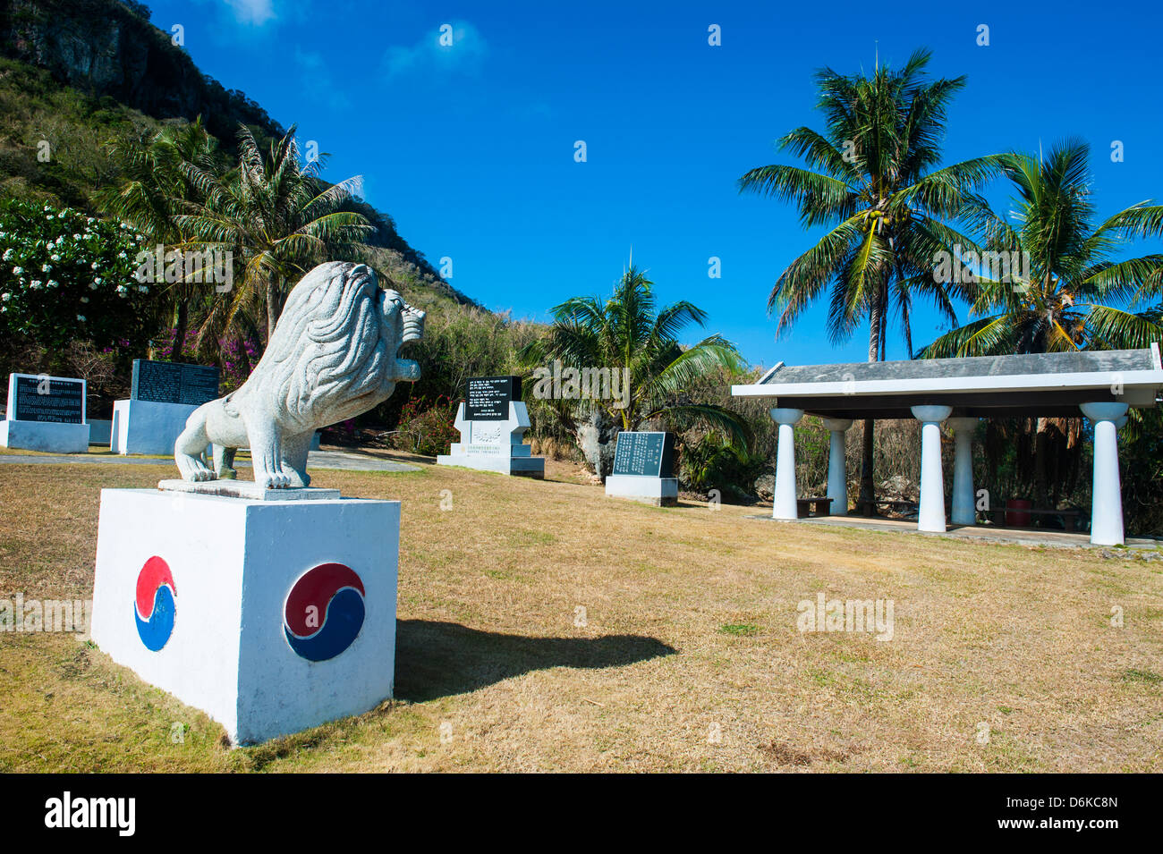 Zweiter Weltkrieg-Denkmal, Saipan, Nördliche Marianen, Central Pacific, Pazifik Stockfoto