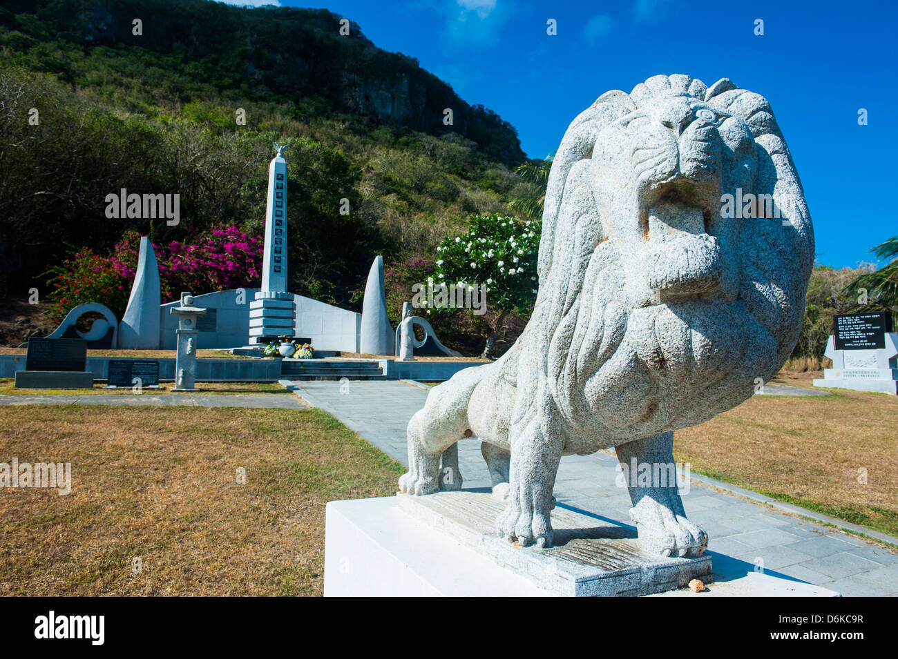 Zweiter Weltkrieg-Denkmal, Saipan, Nördliche Marianen, Central Pacific, Pazifik Stockfoto