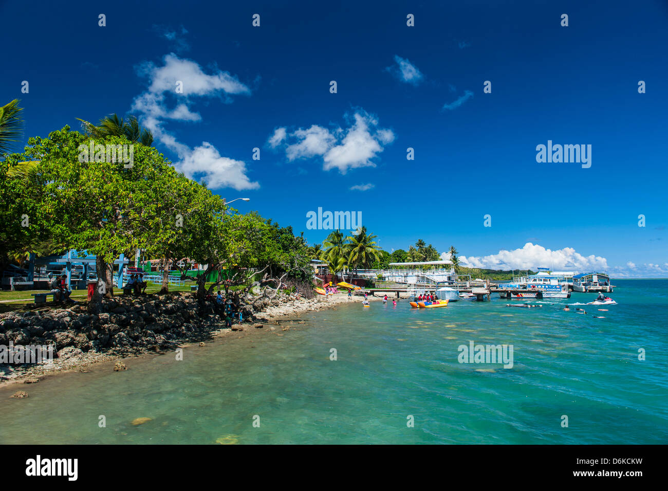 Küste rund um Merizo und ein Korallenriff, Guam, US-Territorium, Central Pacific, Pazifik Stockfoto