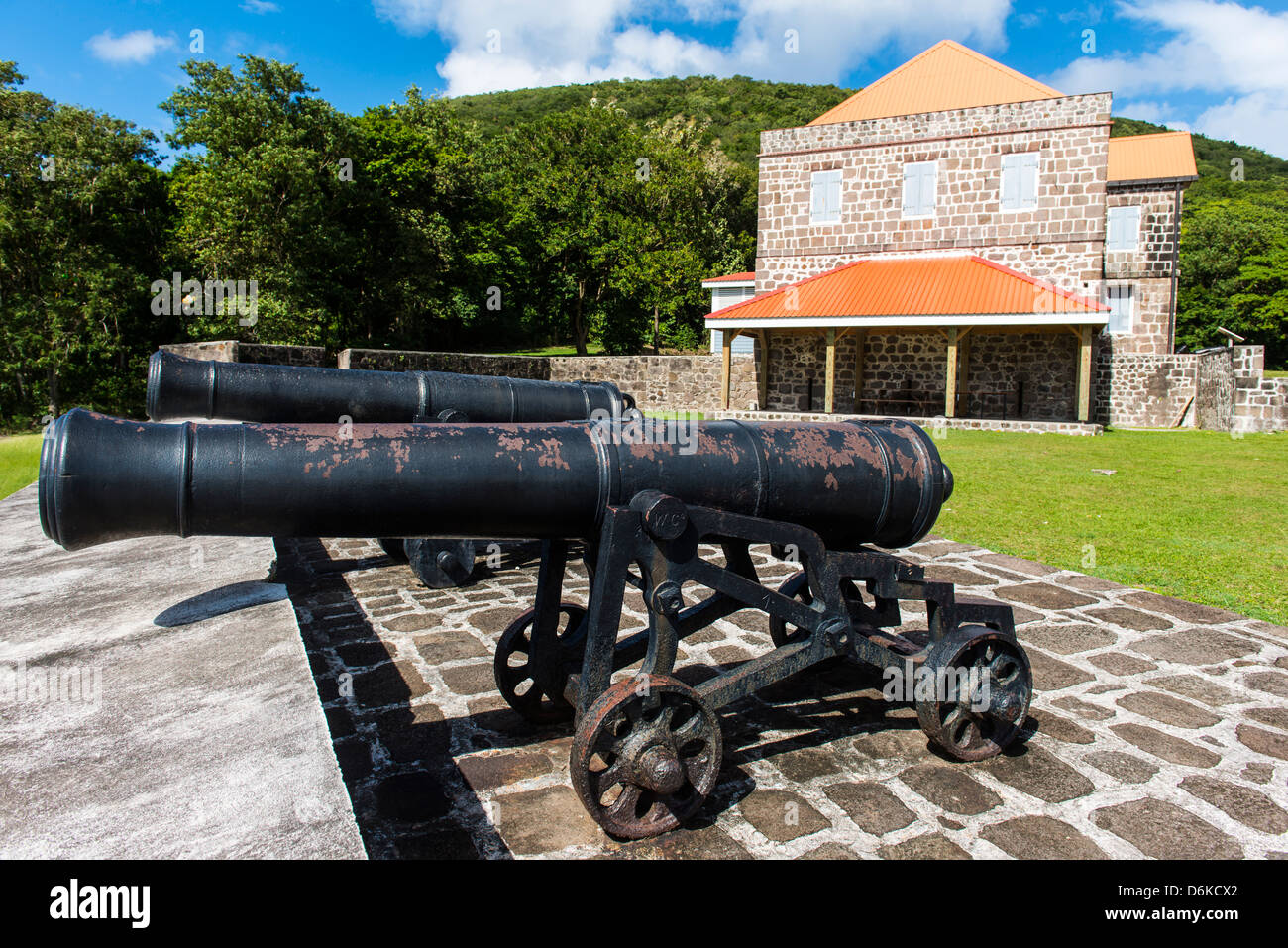 Alte britische Fort Shirley, Dominica, West Indies, Karibik, Mittelamerika Stockfoto