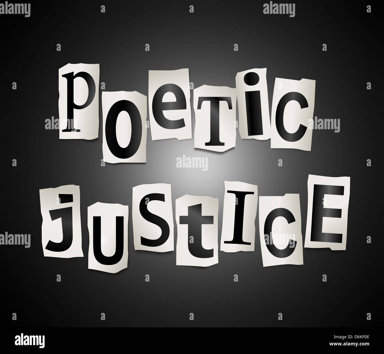 Ausgleichende Gerechtigkeit. Stockfoto