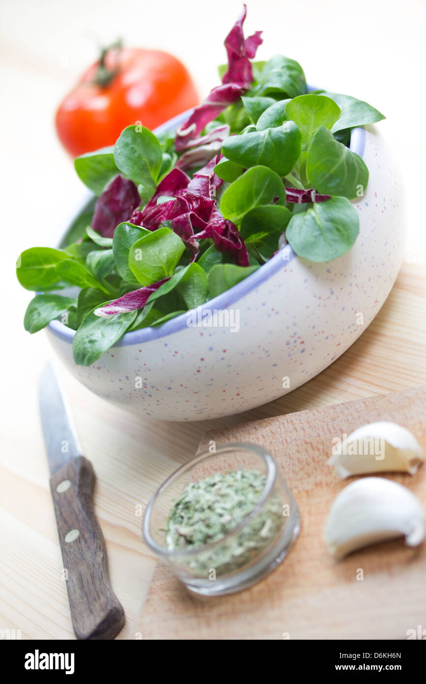 frischer Salat Stockfoto