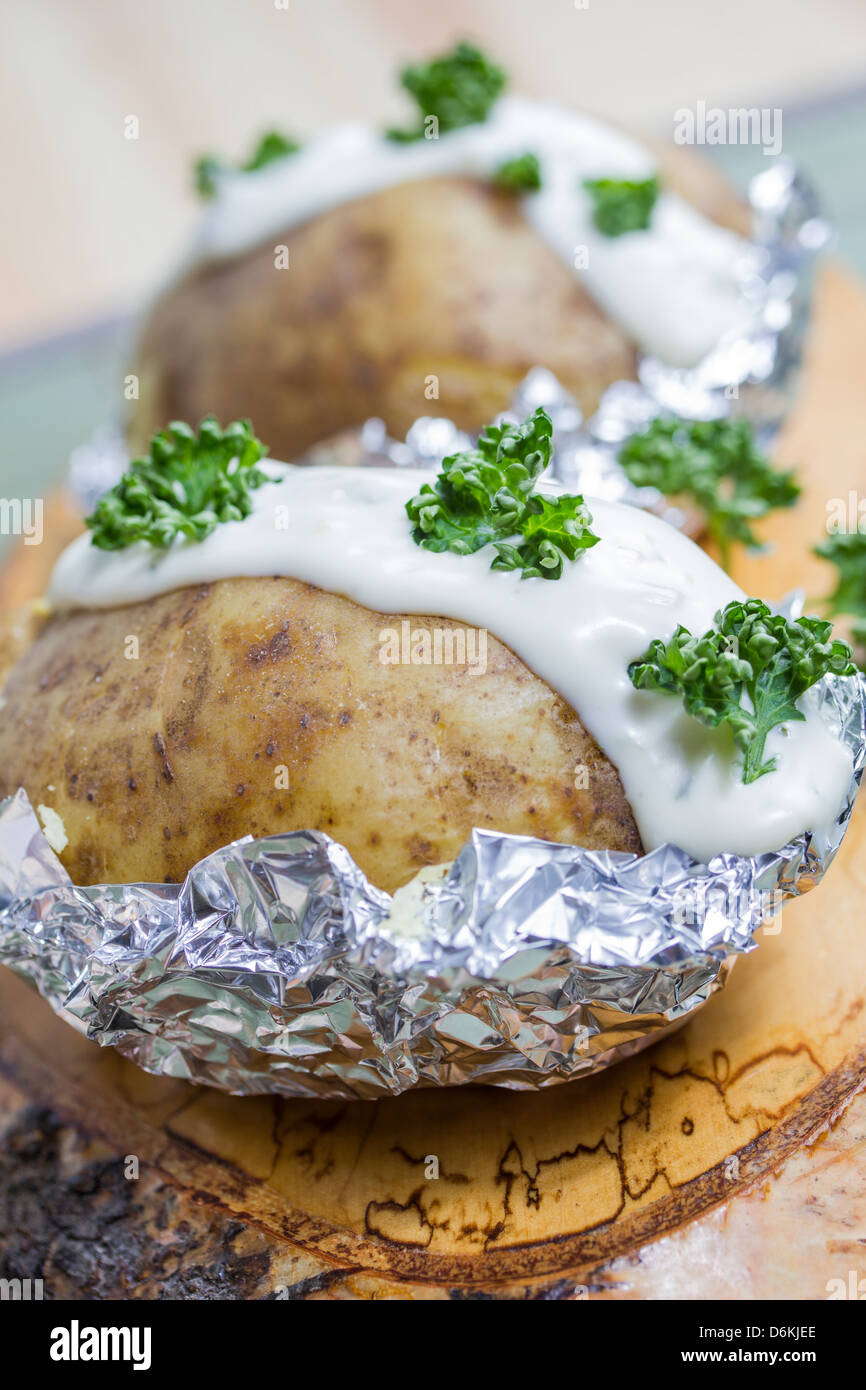frisch gebackene Kartoffel Stockfoto
