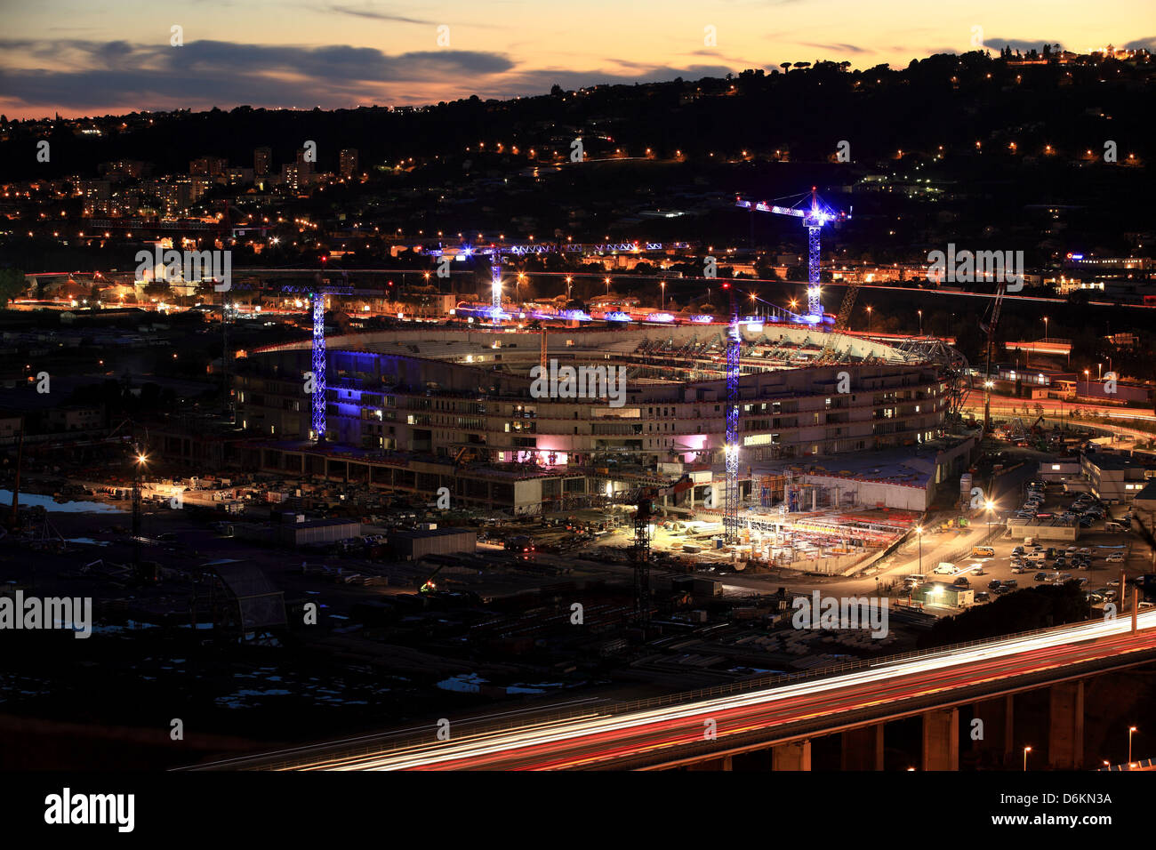 Der Bau des Stadions Allianz Riviera in Nizza Stockfoto