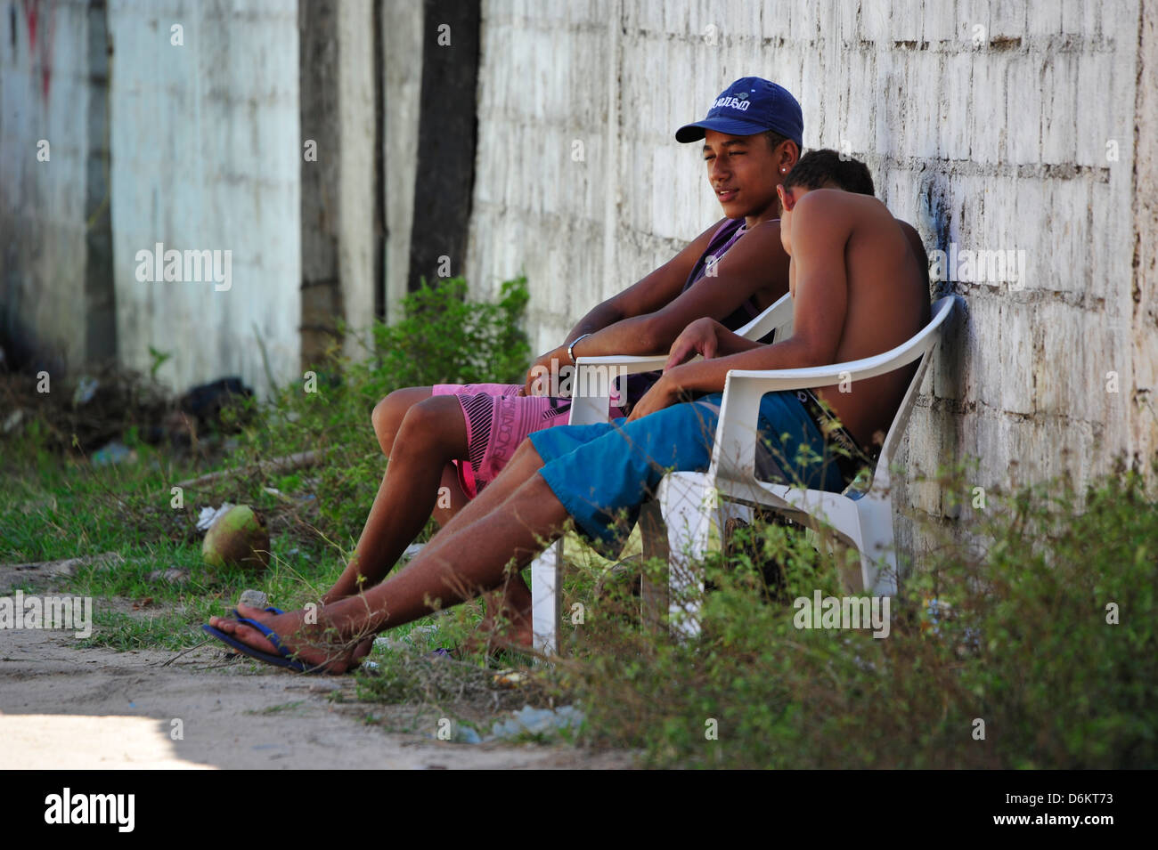 Siesta, Trancoso, Bahia, Brasilien. Stockfoto