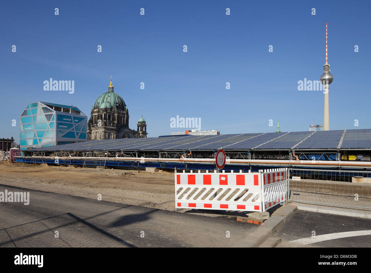 Berlin, Deutschland, überdachte Ausgrabungen am Burgplatz Stockfoto