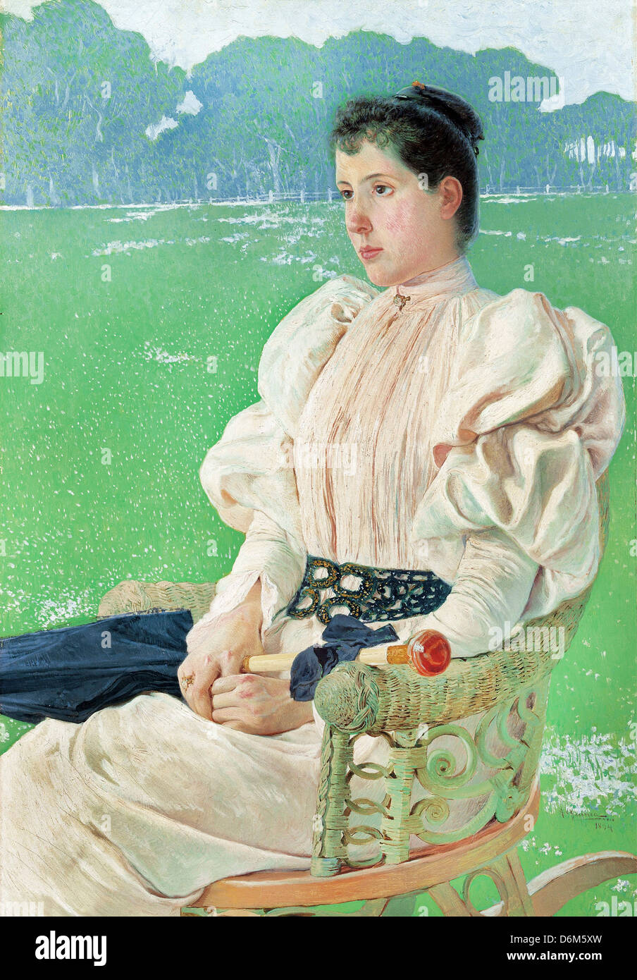 Anselmo Guinea, Portrait einer Dame 1894-Öl auf Leinwand. Museo de Bellas Artes de Bilbao, Spanien Stockfoto