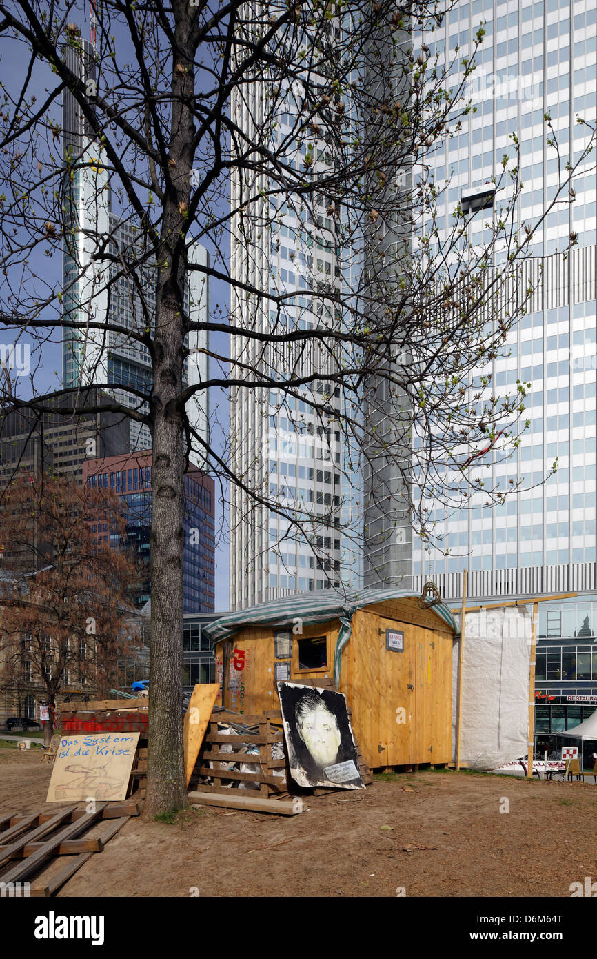 Frankfurt Am Main, Deutschland, Occupy Camp vor der Europäischen Zentralbank Stockfoto