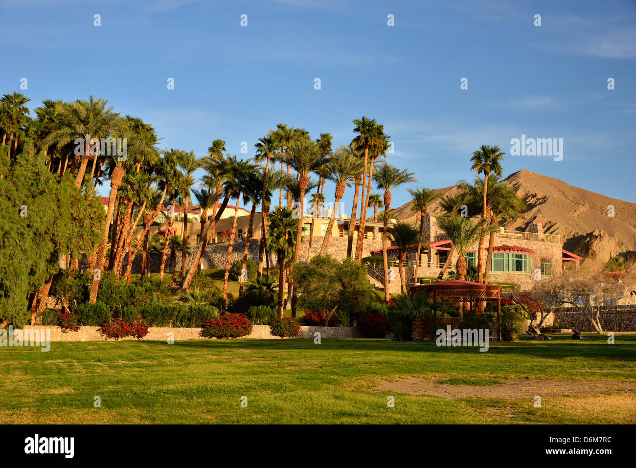 Der historische Furnace Creek Inn. Death Valley Nationalpark, Kalifornien, USA. Stockfoto