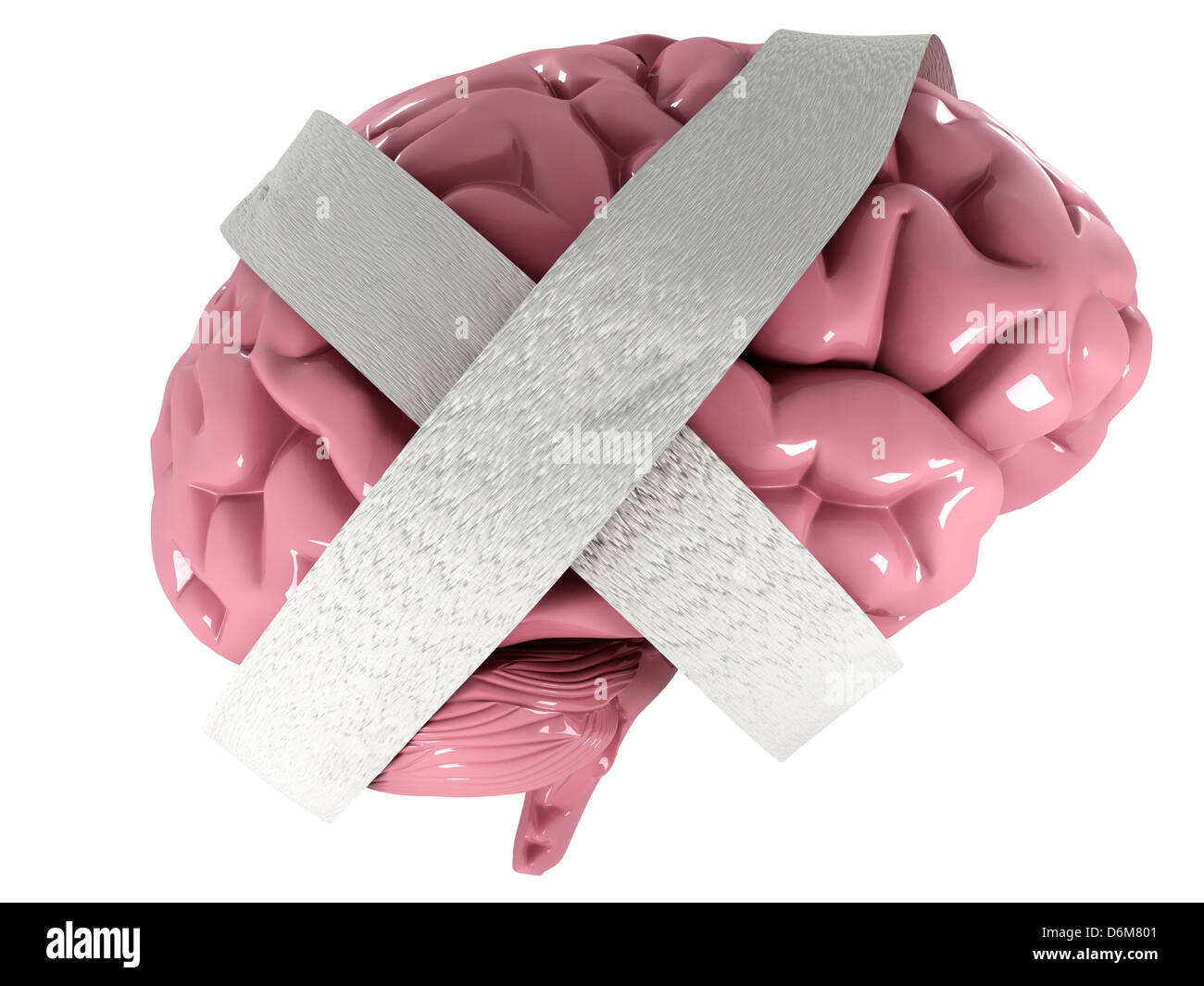 Demenz-Erkrankung und ein Verlust der Gehirnfunktion und Erinnerungen als Alzheimers 3d Stockfoto
