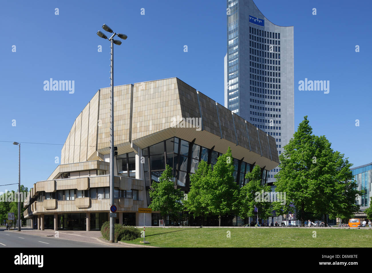 Leipzig, Gewandhaus, Leipzig University und Universitätskirche Stockfoto