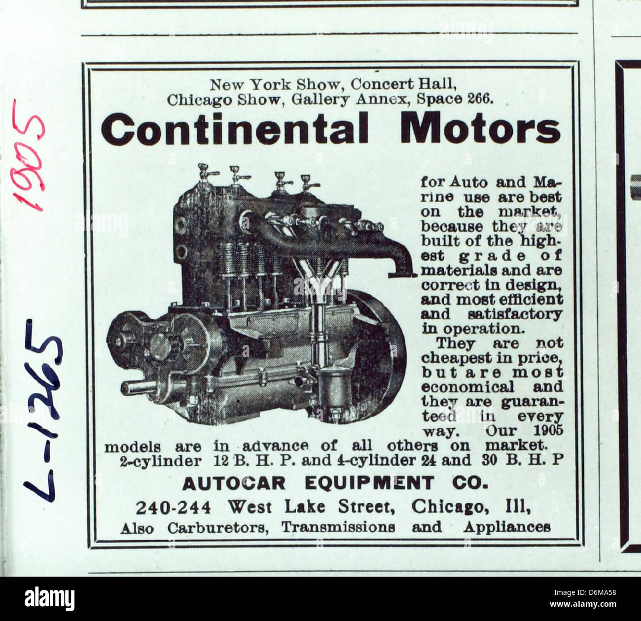 Continental Motors produzierte Motoren, die in der Luftfahrt, insbesondere in leichten Flugzeugen und Militärflugzeugen, weit verbreitet waren. Dieses Foto zeigt einen ihrer Motoren und veranschaulicht die entscheidende Rolle der Motorenkonstruktion bei der Weiterentwicklung der Luftfahrt. Stockfoto