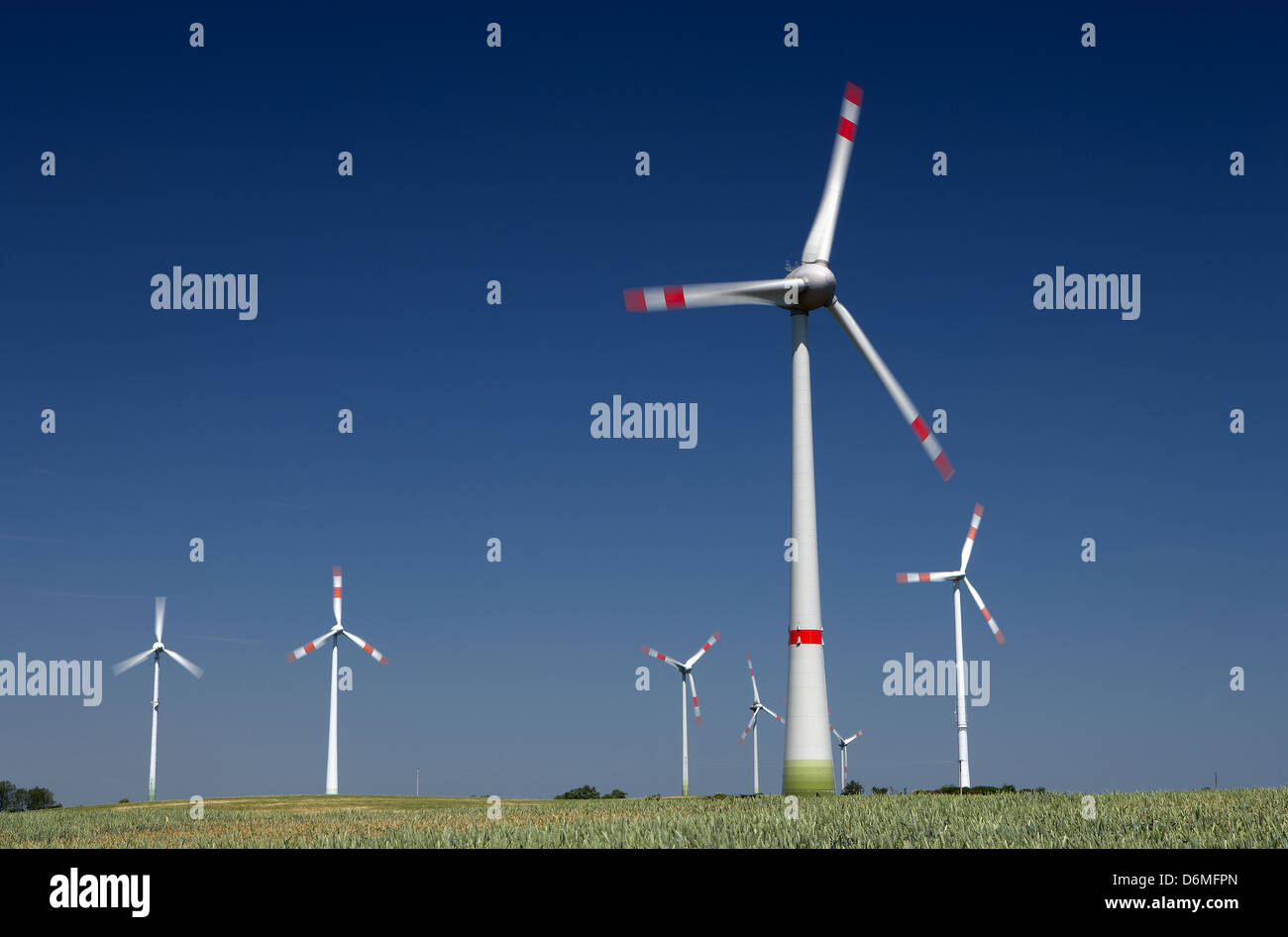 Neues Feld, Deutschland, der Windpark der Firma Enertrag Stockfoto