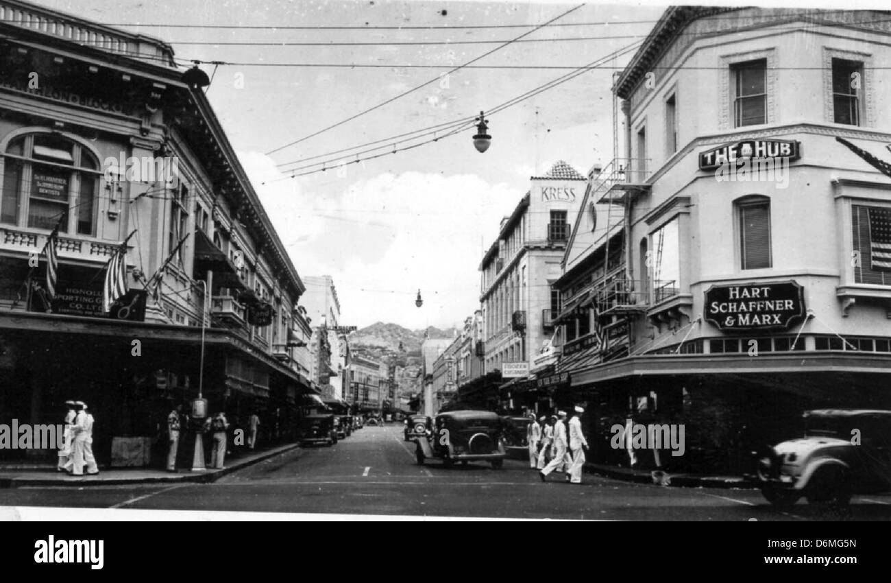 King Street in Honolulu Stockfoto