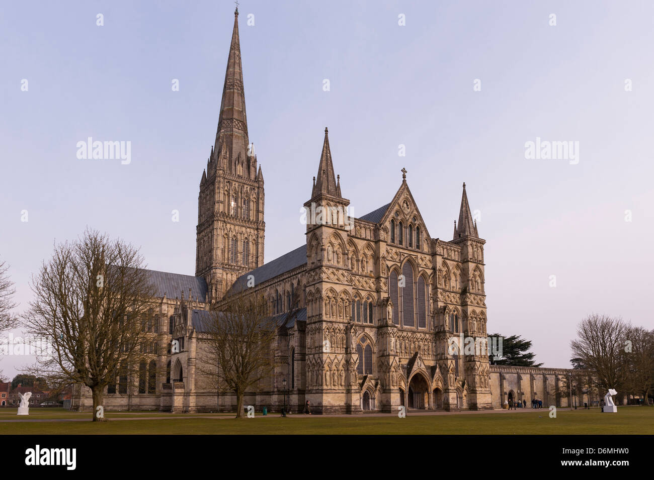 Kathedrale von Salisbury in Salisbury, Wiltshire, England, Großbritannien, Uk Stockfoto
