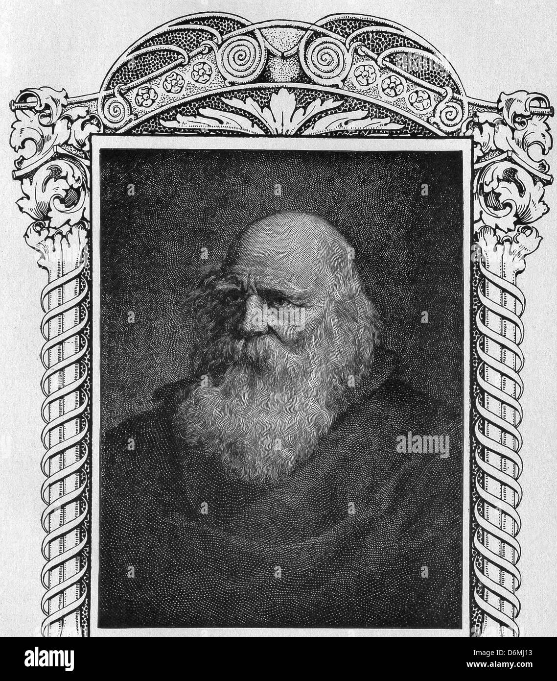 US-amerikanischer Dichter und Journalist William Cullen Bryant (1794-1878) diente als Herausgeber der New York Evening Post. Stockfoto