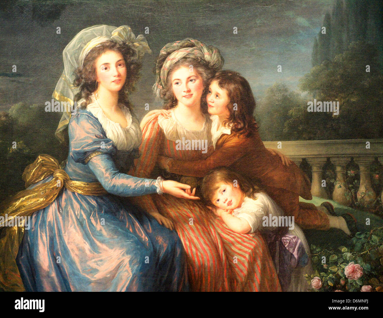 Die Marquise de Pezay und der Marquise de Rouge mit ihren Söhnen Alexis und Adrien von Elisabeth Louise Vigee Le Brun Stockfoto