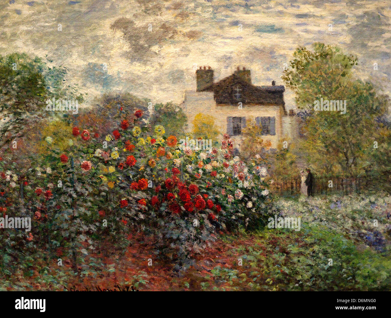 Des Künstlers Garten in Argenteuil (eine Ecke des Gartens mit Dahlien) von Claude Monet Stockfoto