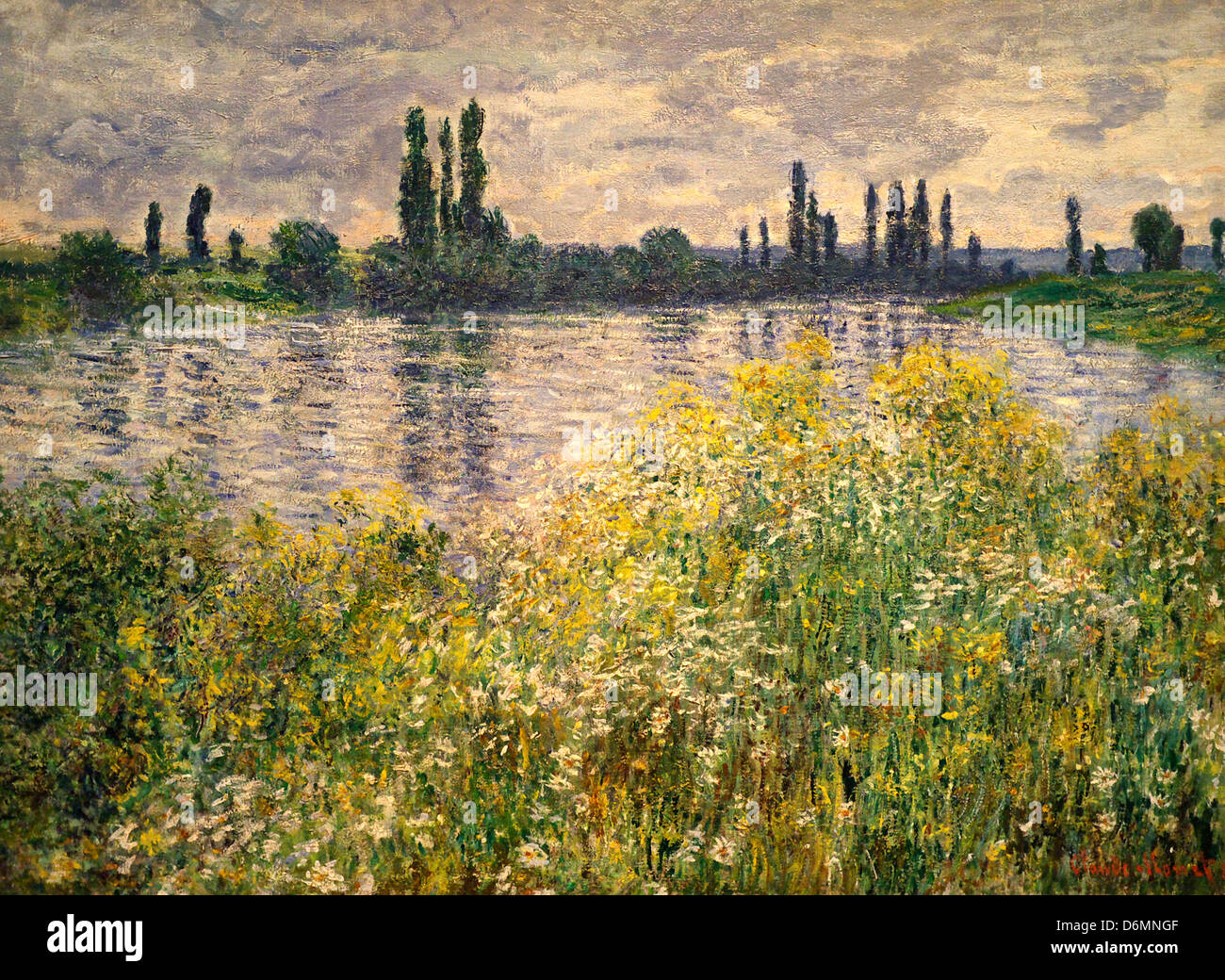 Ufer der Seine, Vetheuil von Claude Monet Stockfoto