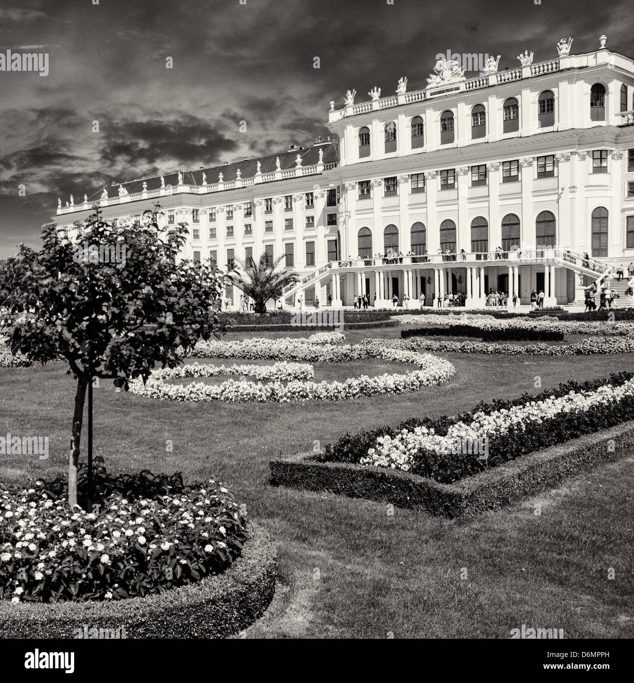 Schloss Schönbrunn und Garten im Sommer, Wien, Österreich Stockfoto