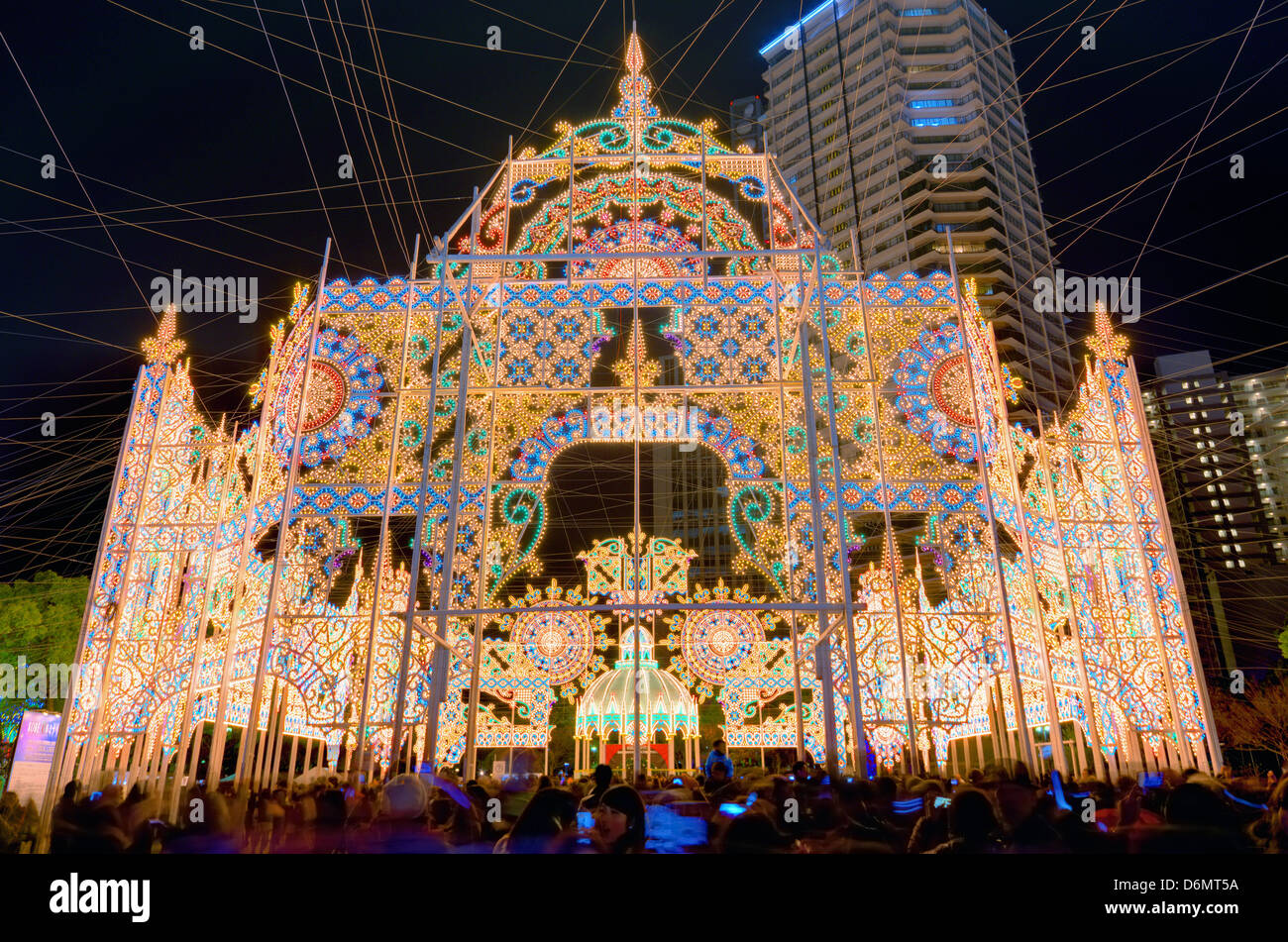 Luminarie Light Festival in Kobe, Japan. Stockfoto