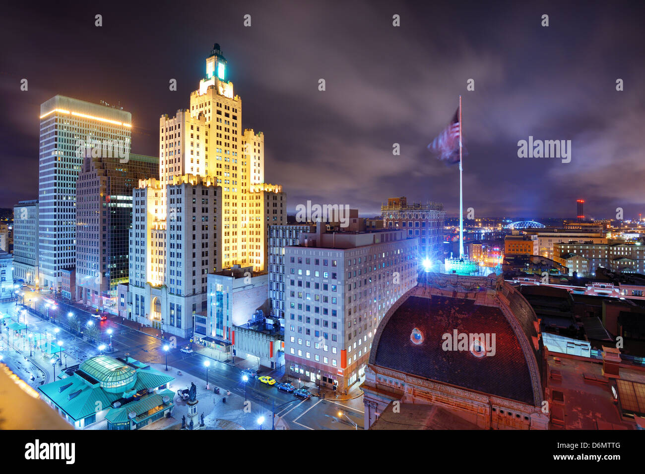 Providence, Rhode Island war eine der ersten Städte in den Vereinigten Staaten gegründet. Stockfoto