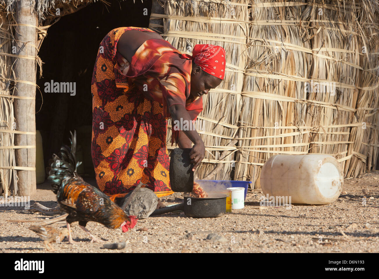 Lodwar, Turkana, Alice Kodet, Teilnehmer der Mutter-zu-Mutter-Ausschüsse Stockfoto