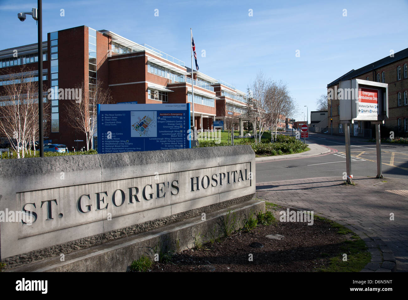 St Georges Hospital Blackshaw Road Tooting London Stockfoto