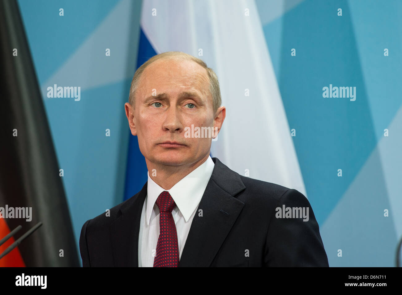 Berlin, Deutschland, Vladimir Vladimirovich Putin, Präsident der Russischen Föderation, der Bundeskanzlei Stockfoto