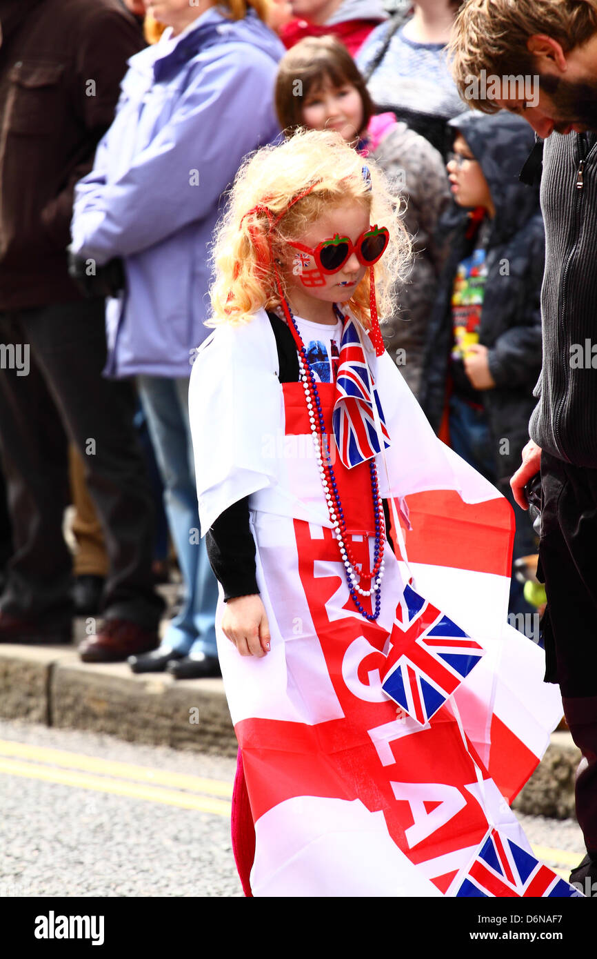 St Georges Tagesparade, Morley Nr Leeds 2013 Stockfoto