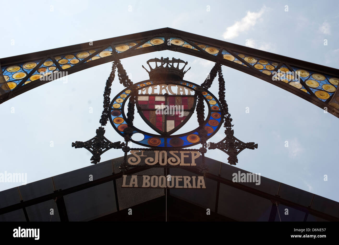 Mercat de Sant Josep de la Boqueria Markt auf La Ramblas in Barcelona, Spanien, Europa. Stockfoto