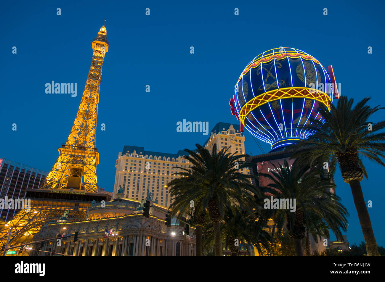 Paris Hotel and Casino, Las Vegas Stockfoto
