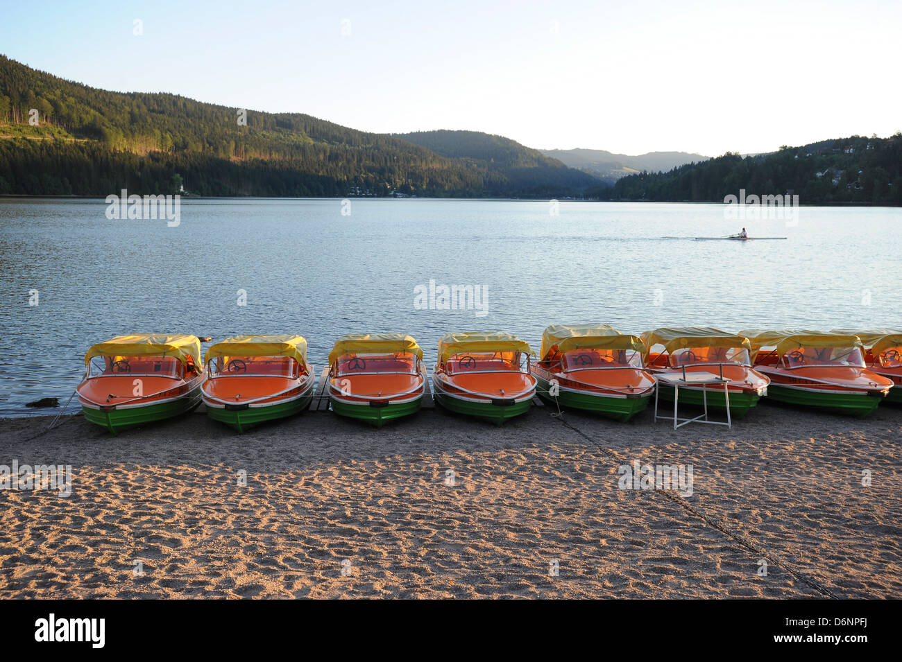 Titisee-Neustadt, Deutschland, Bootsverleih am See Titisee Stockfoto