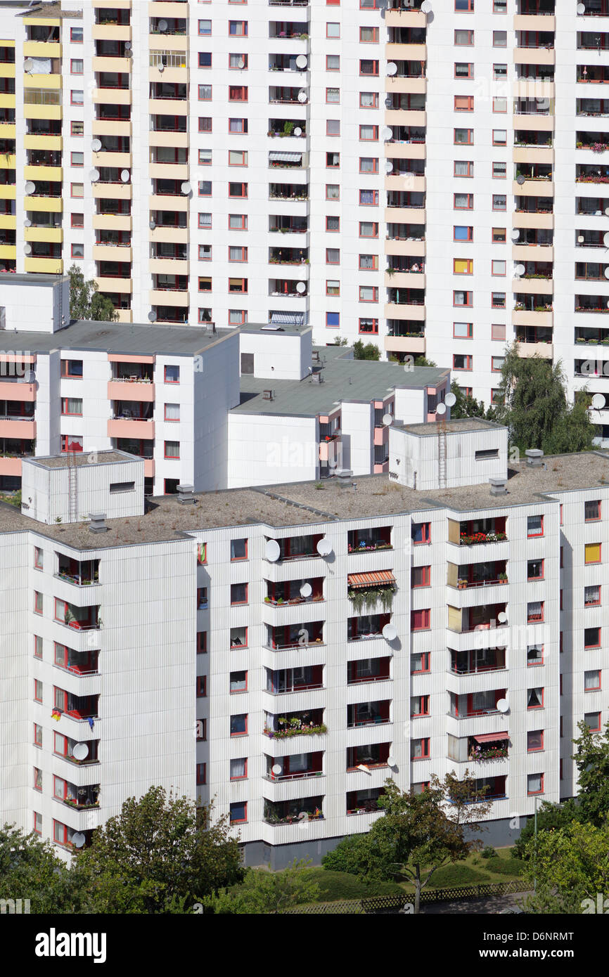 Berlin, Deutschland, Gropius Überblick über die Stadt vom höchsten Wohnturm IDEAL Stockfoto