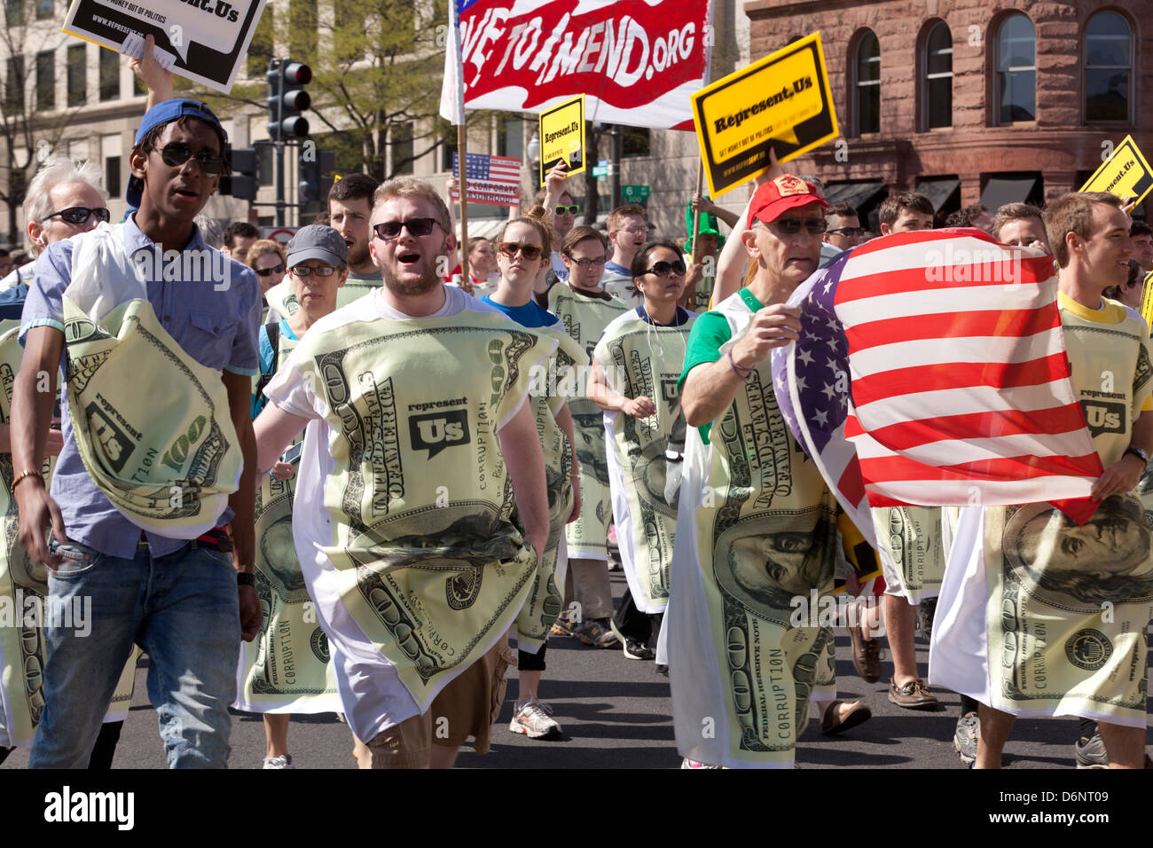 Vertreten Sie uns Fans Kundgebung gegen politische Korruption in der US-Regierung, Washington DC Stockfoto