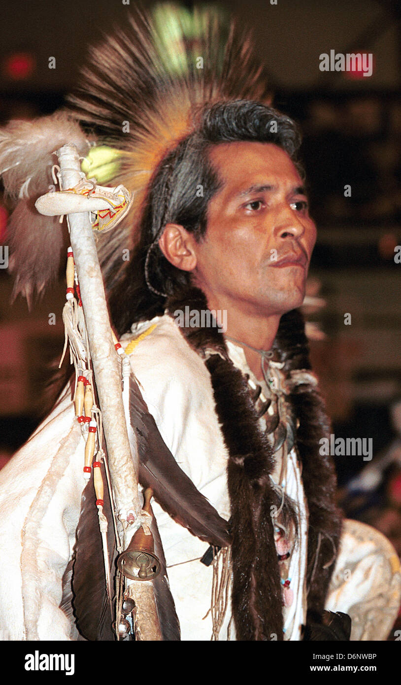 Powwow Pine Ridge Indian Reservation Pine Ridge, South Dakota, Indenié Ahanhan Oyanke in Lakota, Chief, Native American Indian, Stockfoto