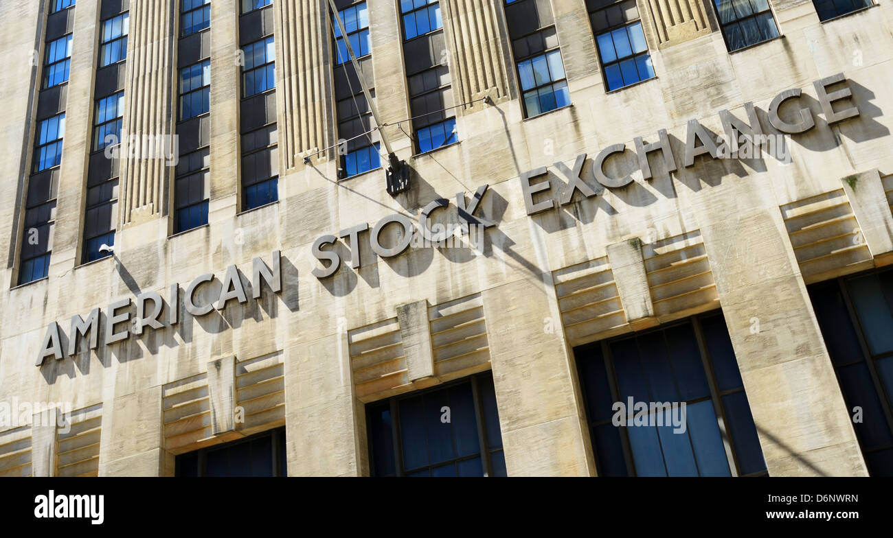 American Stock Exchange in New York City Stockfoto